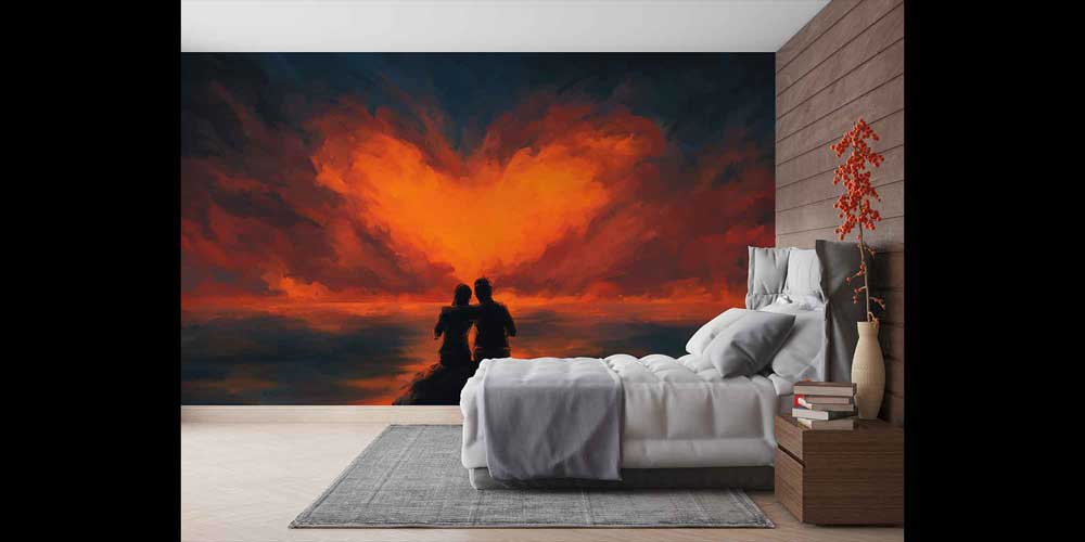 Gün Batımında Romantik Çift Duvar Kağıdı 4495