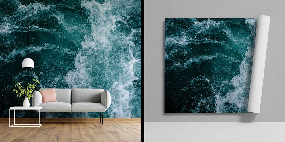 Hareketli Deniz Suyu Dokulu Duvar Kağıdı 4602