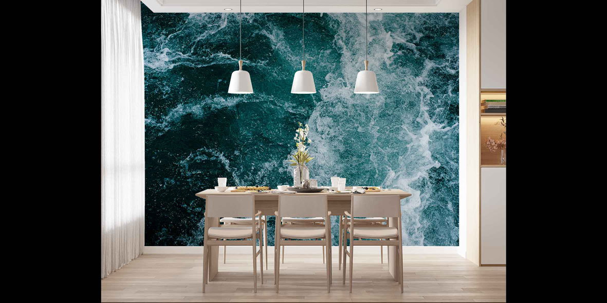 Hareketli Deniz Suyu Dokulu Duvar Kağıdı 4602