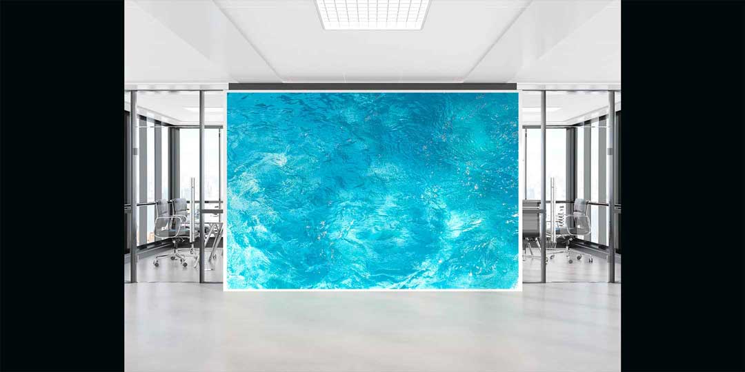 Turkuaz Su Dokulu Duvar Kağıdı 4609