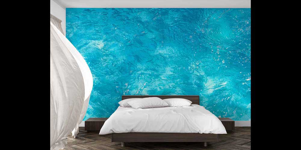 Turkuaz Su Dokulu Duvar Kağıdı 4609