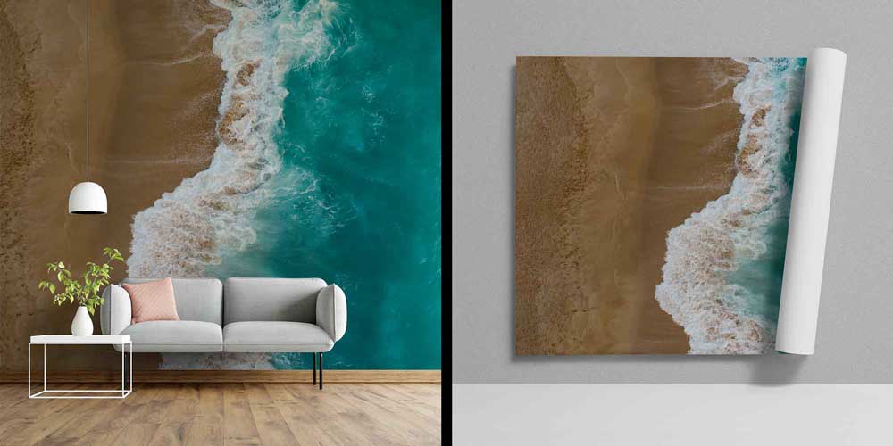 Sahil ve Dalga Görünümlü Duvar Kağıdı 4610