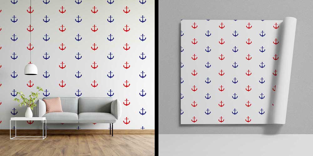 Çapa Desenli Duvar Kağıdı 4615