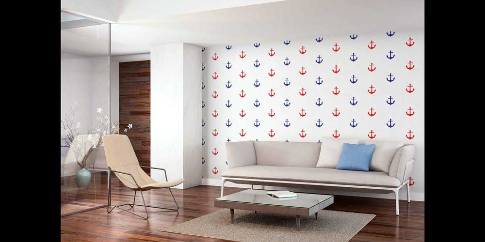 Çapa Desenli Duvar Kağıdı 4615