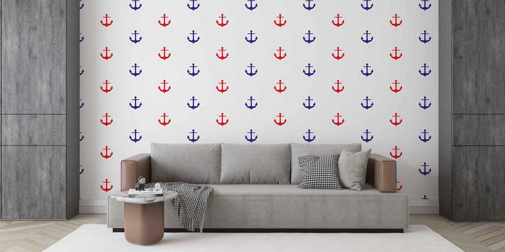 Çapa Desenli Duvar Kağıdı 4615