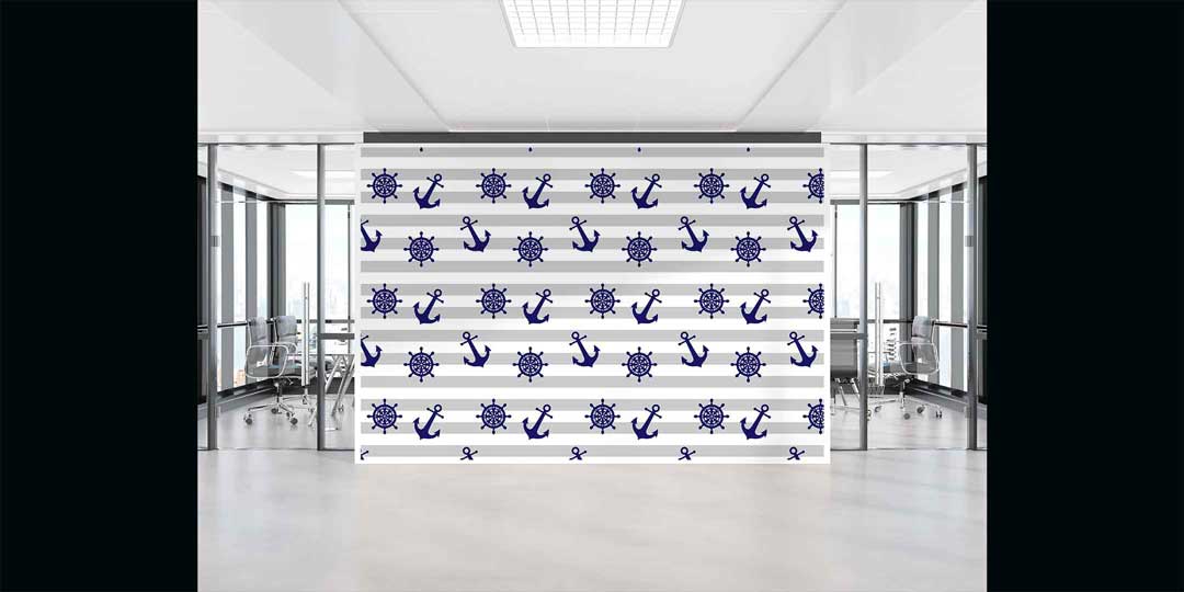 Çapa ve Dümen Desenli Duvar Kağıdı 4617