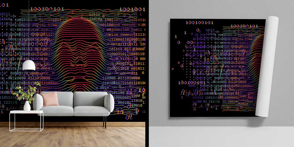 Dijital Sanat Dalga Formlu İnsan Yüzü Duvar Kağıdı 4823