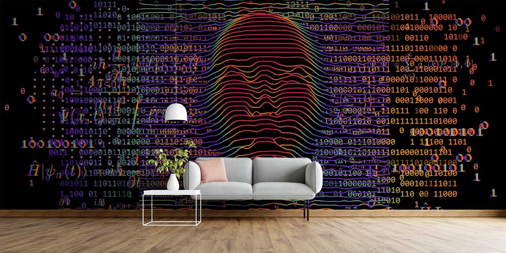 duvar-kagidi-4823-01 Dijital Sanat Dalga Formlu İnsan Yüzü Duvar Kağıdı 4823