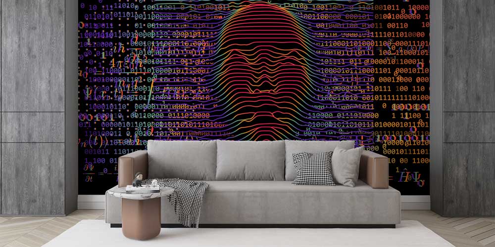 duvar-kagidi-4823-03 Dijital Sanat Dalga Formlu İnsan Yüzü Duvar Kağıdı 4823