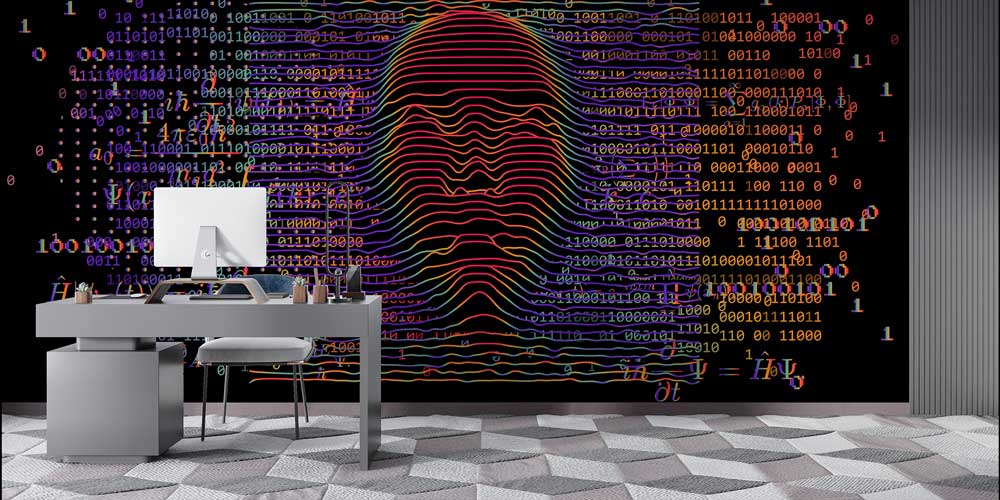 duvar-kagidi-4823-04 Dijital Sanat Dalga Formlu İnsan Yüzü Duvar Kağıdı 4823