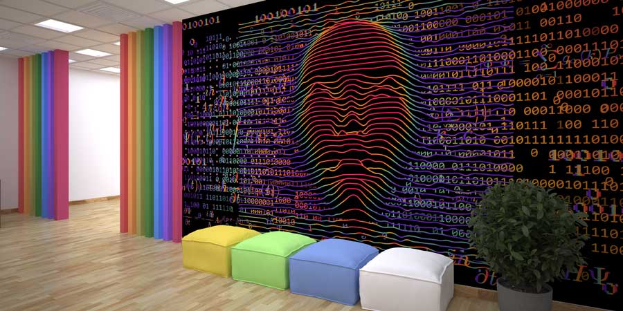 duvar-kagidi-4823-05 Dijital Sanat Dalga Formlu İnsan Yüzü Duvar Kağıdı 4823