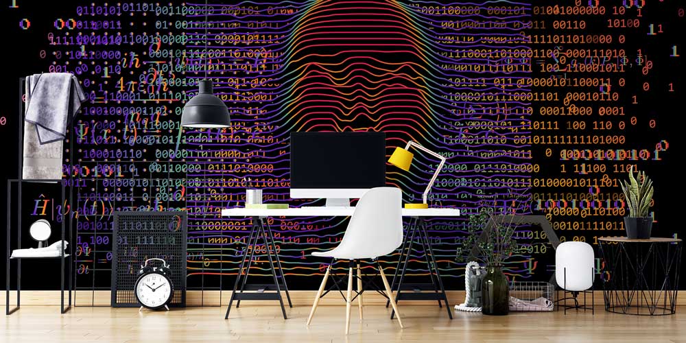 duvar-kagidi-4823-06 Dijital Sanat Dalga Formlu İnsan Yüzü Duvar Kağıdı 4823