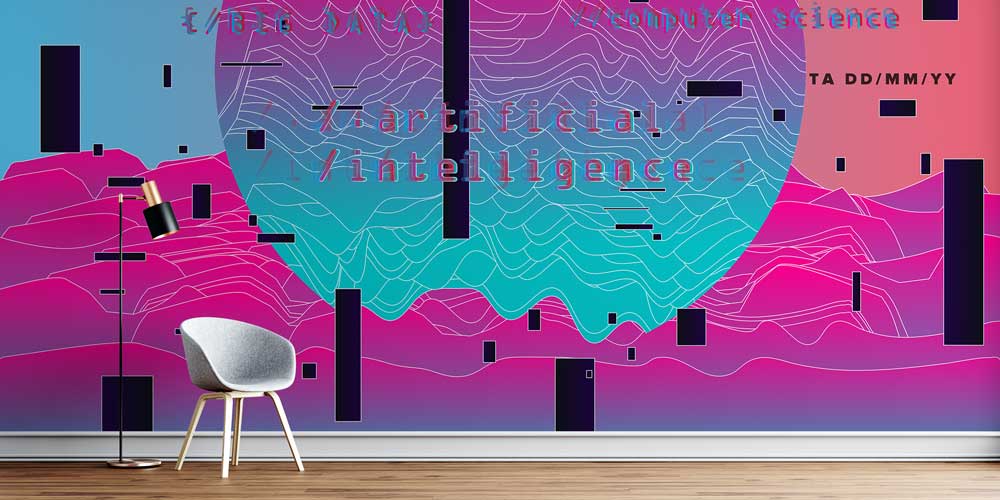 Yapay Zekâ Temalı Dijital Sanat Duvar Kağıdı 4824