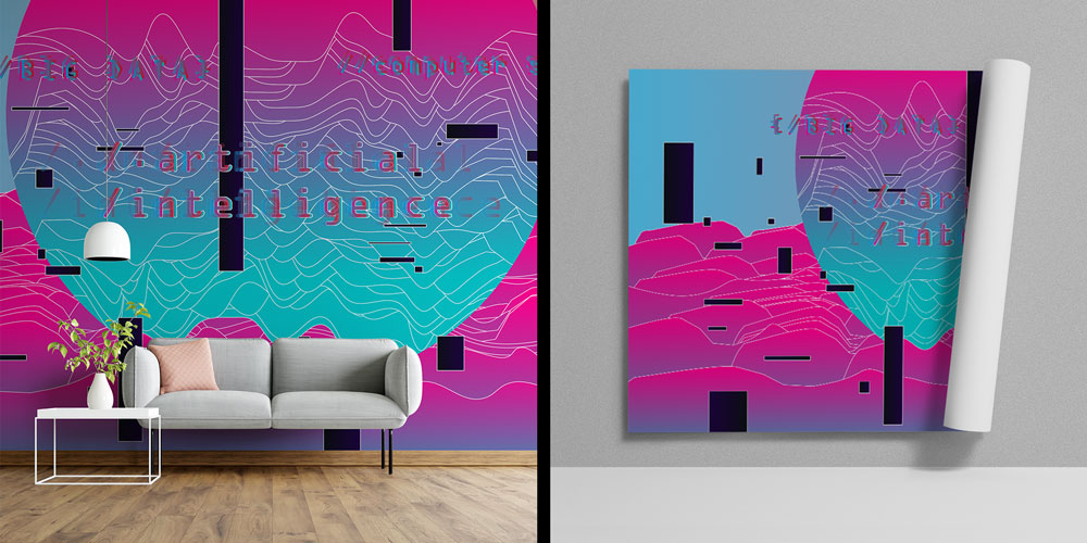 Yapay Zekâ Temalı Dijital Sanat Duvar Kağıdı 4824