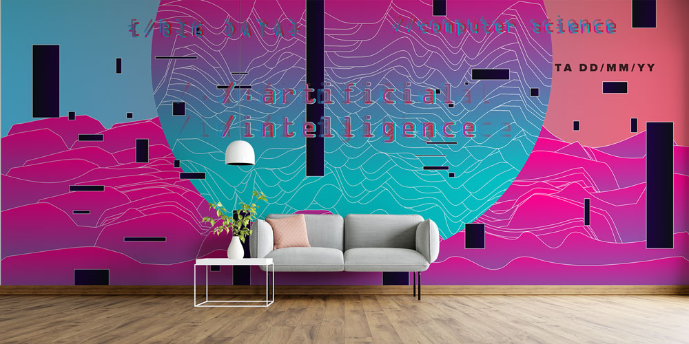Yapay Zekâ Temalı Dijital Sanat Duvar Kağıdı 4824