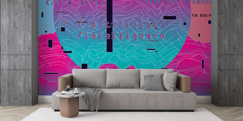 Yapay Zekâ Temalı Dijital Sanat Duvar Kağıdı 4824