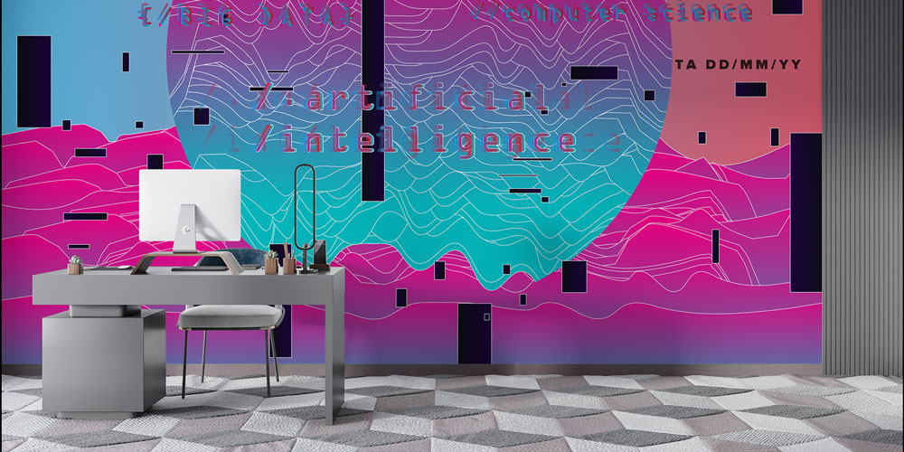 Yapay Zekâ Temalı Dijital Sanat Duvar Kağıdı 4824