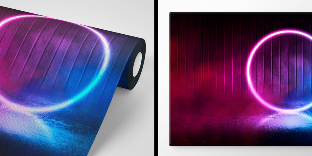 Neon Halka Temalı Dijital Sanat Duvar Kağıdı 4829