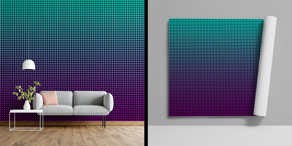 Nokta Dokulu Renk Geçişli Dijital Sanat Duvar Kağıdı 4831