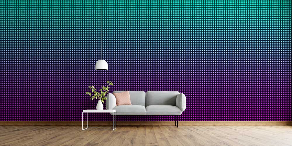 Nokta Dokulu Renk Geçişli Dijital Sanat Duvar Kağıdı 4831