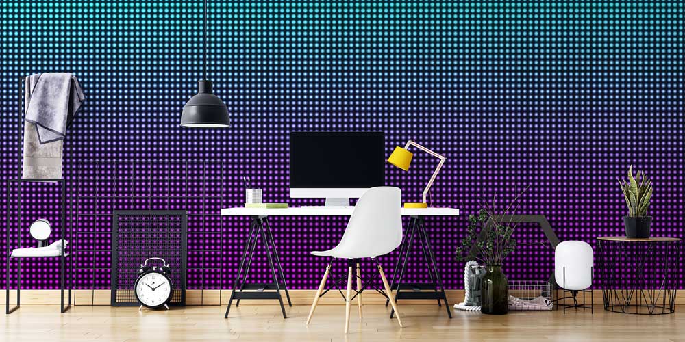 Nokta Dokulu Renk Geçişli Dijital Sanat Duvar Kağıdı 4831