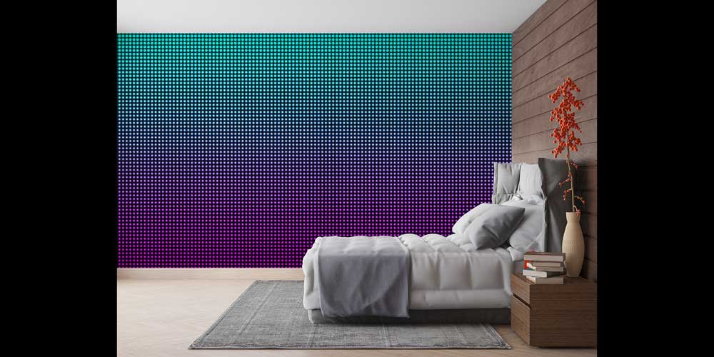 Nokta Dokulu Renk Geçişli Dijital Sanat Duvar Kağıdı 4831