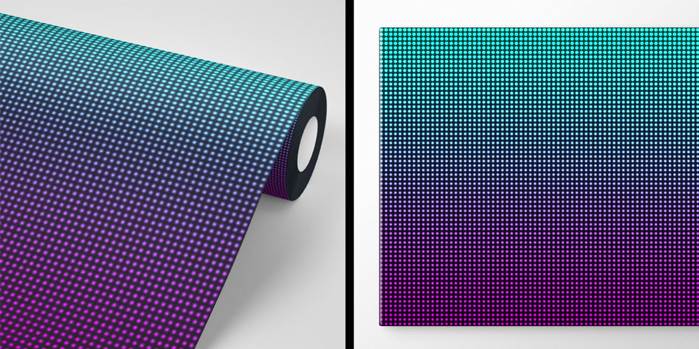 Nokta Dokulu Renk Geçişli Dijital Sanat Duvar Kağıdı 4831