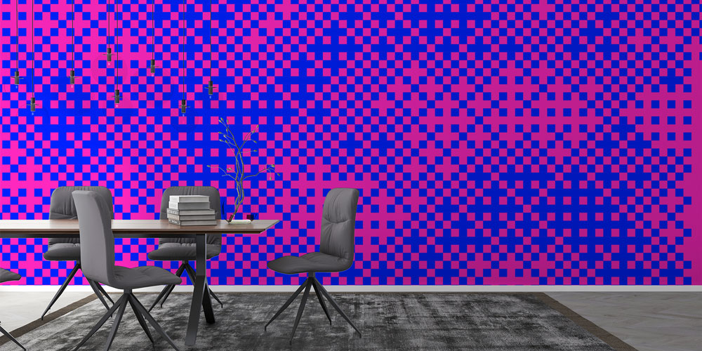 Geometrik Piksel Desenli Soyut Dijital Sanat Duvar Kağıdı 4832