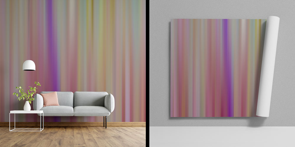 Dikey Renk Geçişli Minimal Soyut Dijital Sanat Duvar Kağıdı 4837