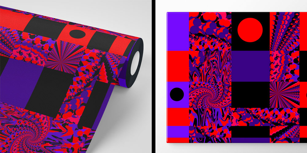 Kare Panelli Op Art Kolaj Soyut Dijital Sanat Duvar Kağıdı 4854