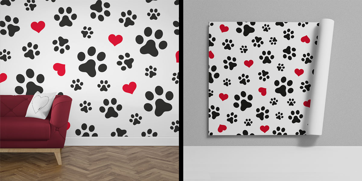 Sevimli Pati Desenli Duvar Kağıdı 4936