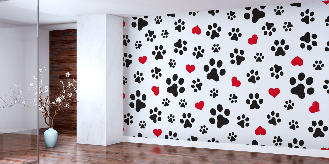 Sevimli Pati Desenli Duvar Kağıdı 4936