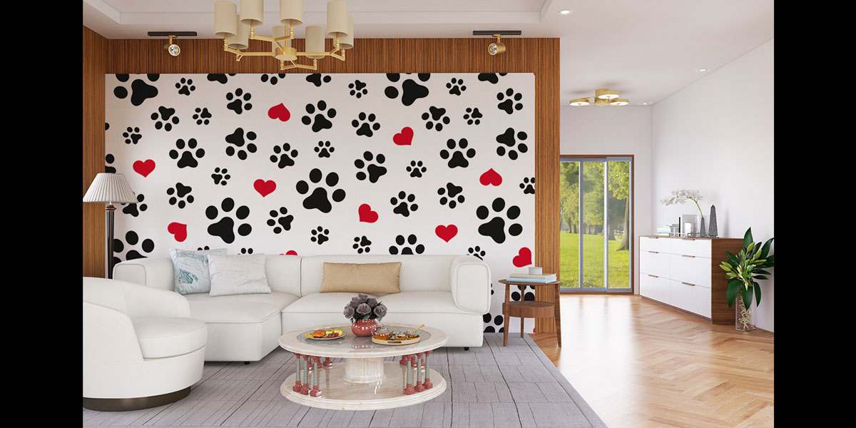 Sevimli Pati Desenli Duvar Kağıdı 4936