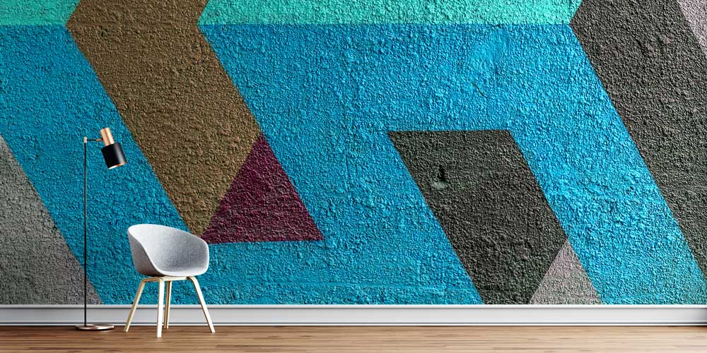 Geometrik Ok Formları Grafiti Duvar Kağıdı 5011