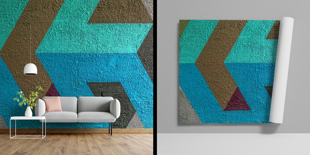 Geometrik Ok Formları Grafiti Duvar Kağıdı 5011