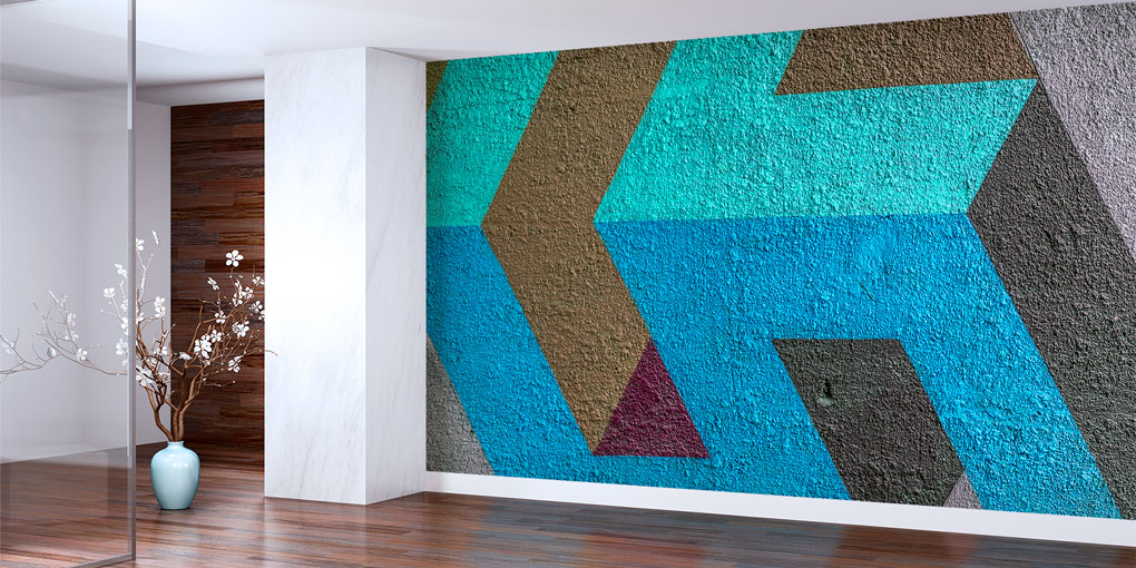 Geometrik Ok Formları Grafiti Duvar Kağıdı 5011