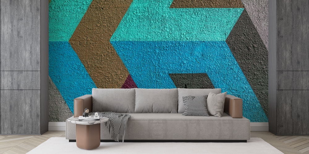 Geometrik Ok Formları Grafiti Duvar Kağıdı 5011