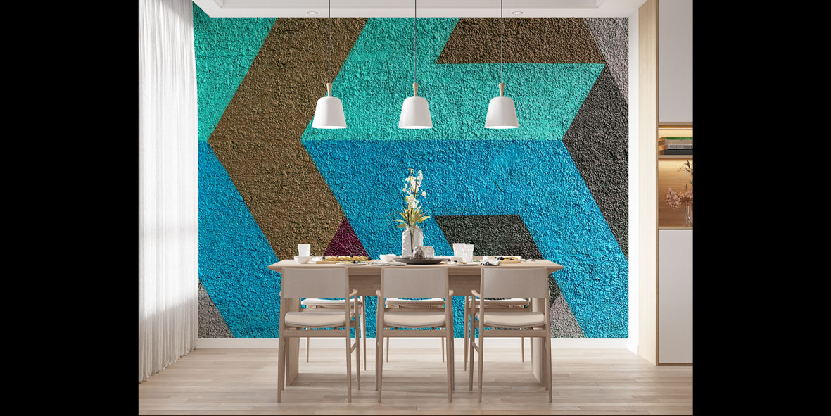 Geometrik Ok Formları Grafiti Duvar Kağıdı 5011