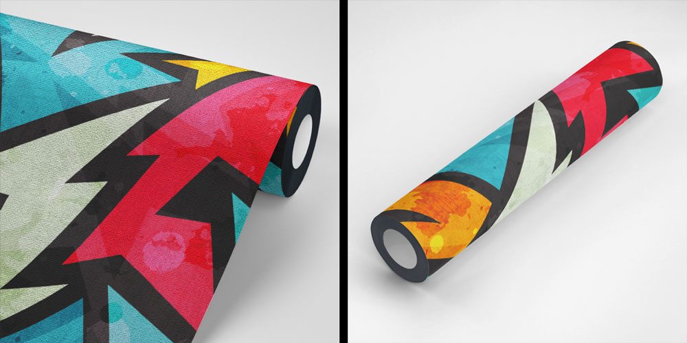 Geometrik Ok Desenli Grafiti Duvar Kağıdı 5016