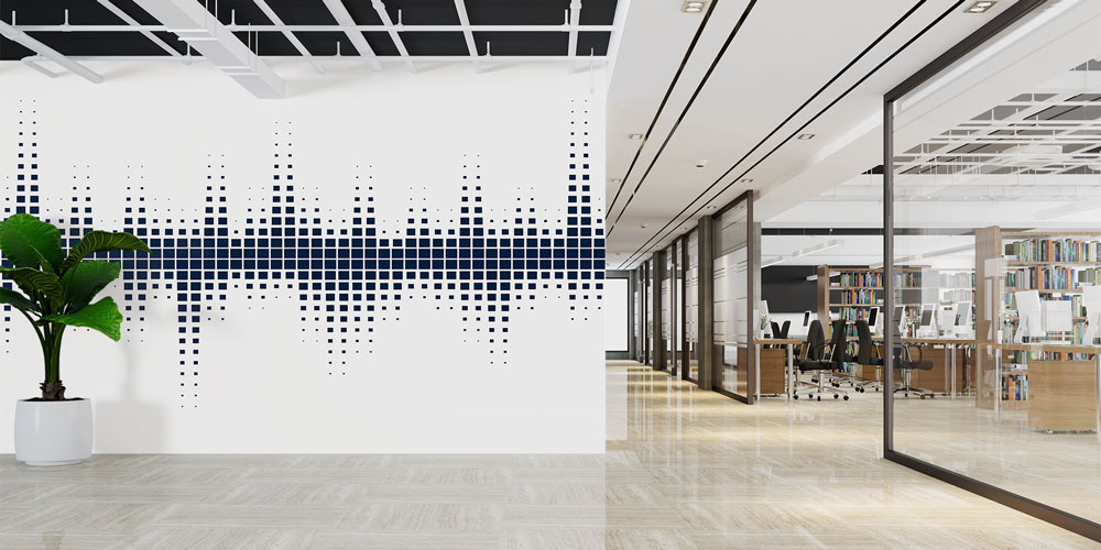 Minimal Ses Dalgası Piksel Desenli Duvar Kağıdı 5075