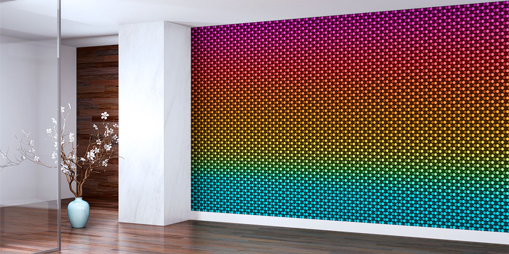 duvar-kagidi-5077-01 Renk Geçişli Nokta Desenli Modern Duvar Kağıdı 5077