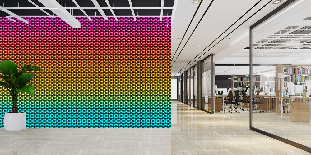 duvar-kagidi-5077-03 Renk Geçişli Nokta Desenli Modern Duvar Kağıdı 5077