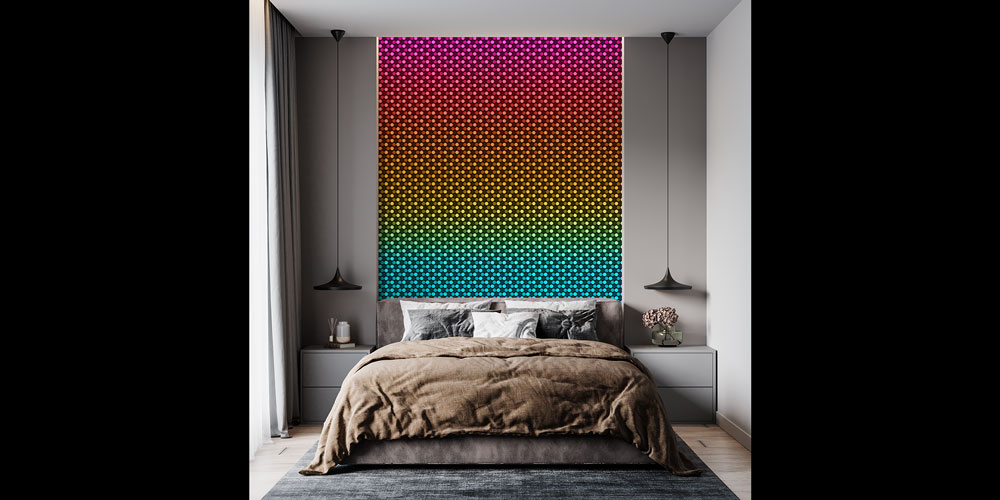 duvar-kagidi-5077-05 Renk Geçişli Nokta Desenli Modern Duvar Kağıdı 5077