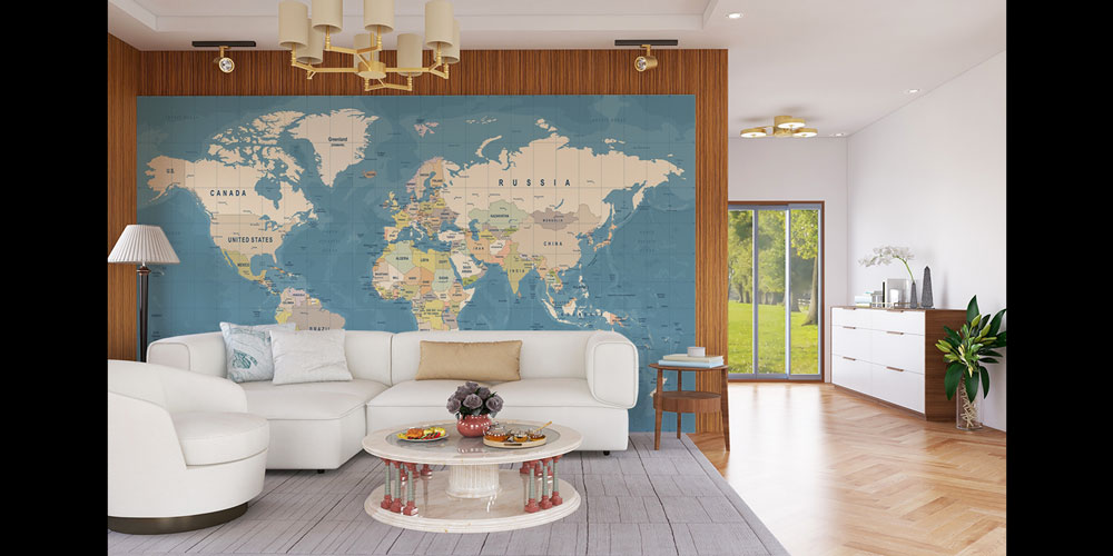 duvar-kagidi-5122-02 Detaylı Siyasi Dünya Haritası Harita Sanatı Duvar Kağıdı 5122