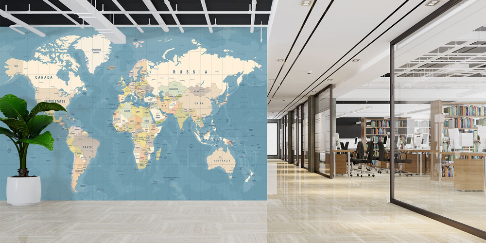 duvar-kagidi-5122-03 Detaylı Siyasi Dünya Haritası Harita Sanatı Duvar Kağıdı 5122