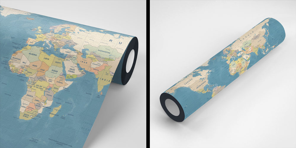 duvar-kagidi-5122-06 Detaylı Siyasi Dünya Haritası Harita Sanatı Duvar Kağıdı 5122