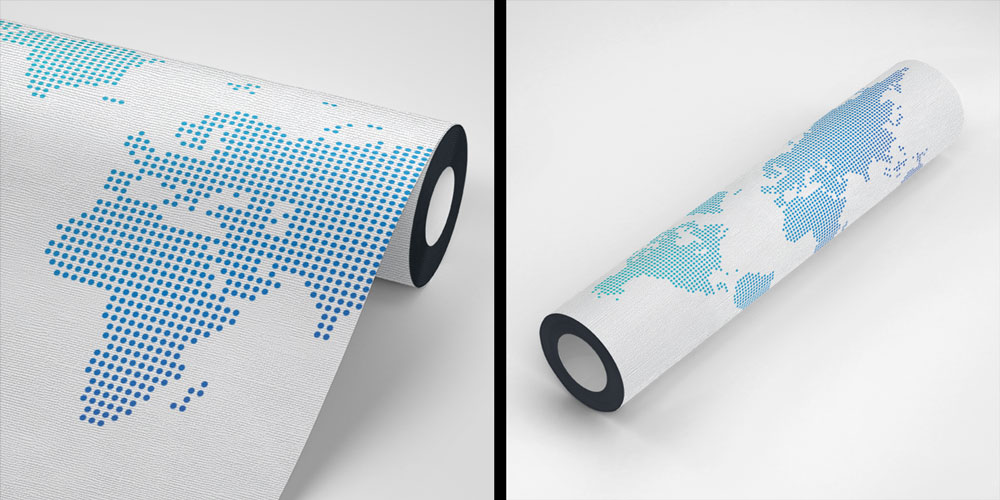 Nokta Desenli Minimal Dünya Haritası Harita Sanatı Duvar Kağıdı 5130