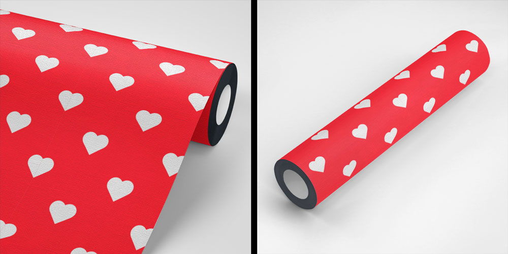 duvar-kagidi-5166-05 Kırmızı Kalp Desenli Duvar Kağıdı 5166