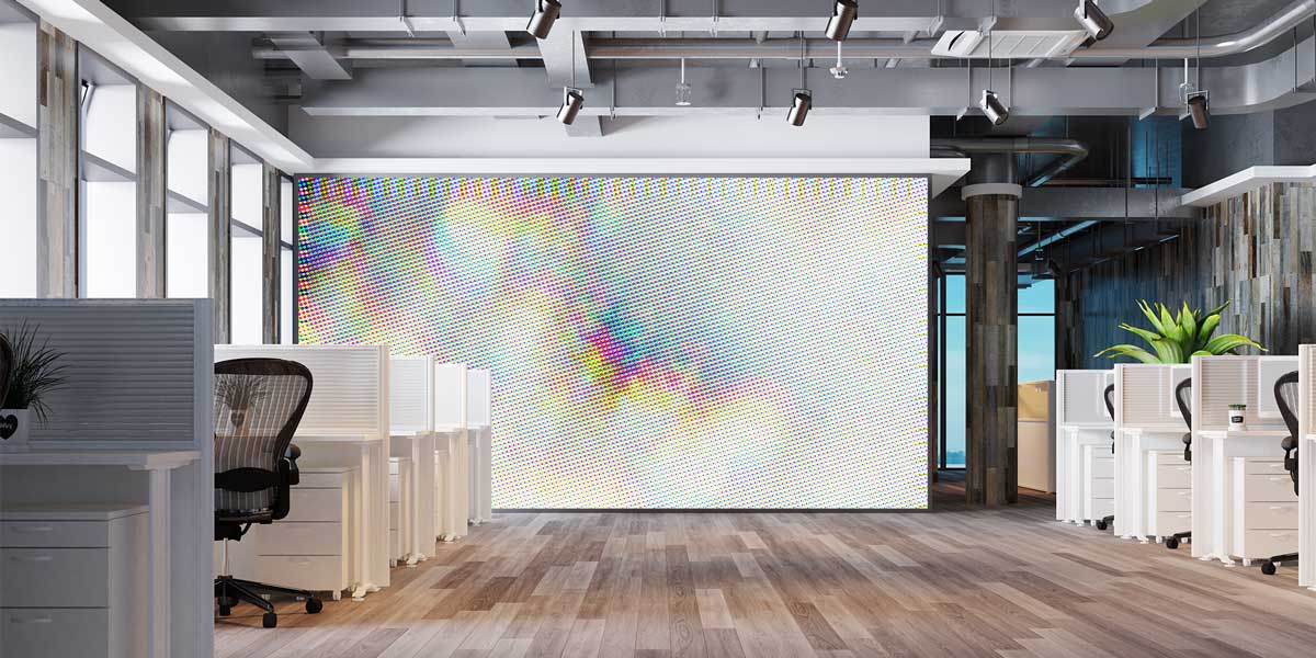 Renkli Pikselli Soyut Tasarım Modern Duvar Kağıdı 5386