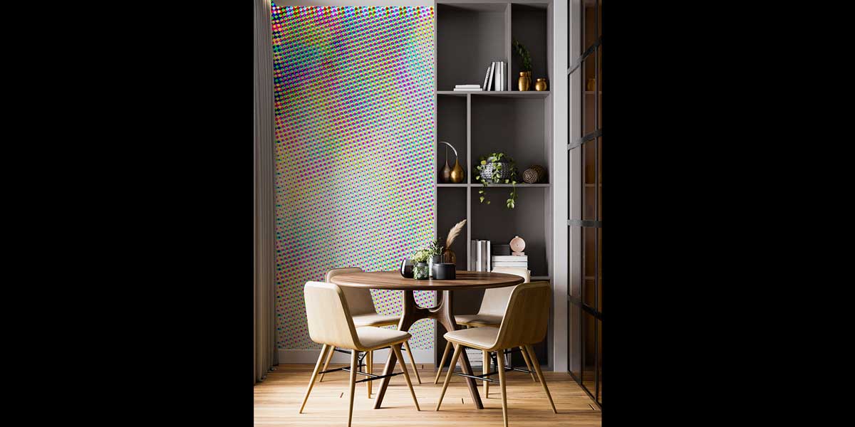 Renkli Pikselli Soyut Tasarım Modern Duvar Kağıdı 5386